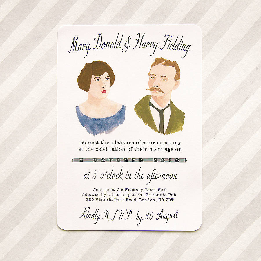 Portrait Wedding Invitations 1